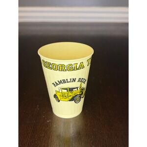 Lot of 9 Vintage Georgia Tech Yellow Jackets Ramblin Reck Coke Plastic Cup